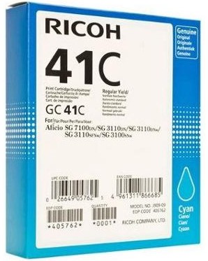 ������ � ������� �� ������� RICOH GC41C Cyan - 2200 �������� - 
