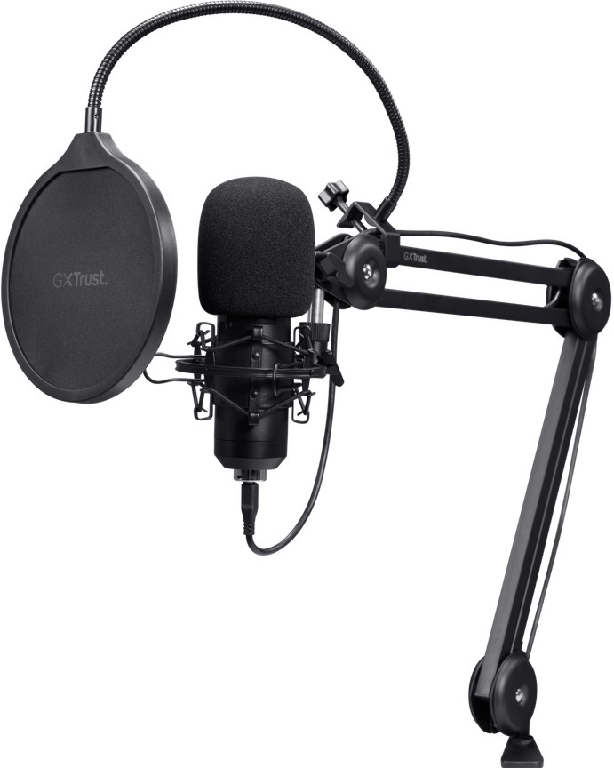 Микрофон TRUST GXT270 Emita II Микрофон TRUST GXT270 Emita II - Със стойка, USB-A, USB-C -
