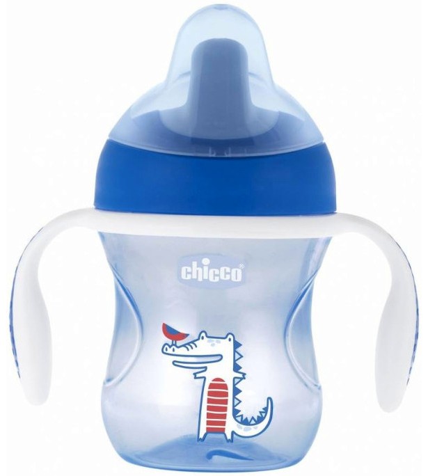Неразливаща се чаша с мек накрайник и дръжки - 200 ml - За бебета над 6 месеца от серията "Mix & Match" - чаша