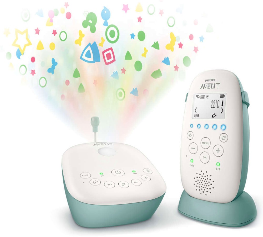 Бебефон Philips Avent SCD731/52 Бебефон Philips Avent SCD731/52 - С температурен датчик, 5 мелодии, нощна светлина, проектор и възможност за обратна връзка - продукт