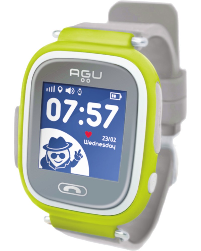 Детски GPS и GSM смарт часовник с тъч скрийн - AGU Mr. Securio - Работещ със SIM карти на всички български мобилни оператори - 