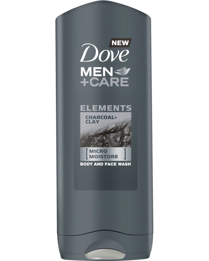 Dove Men+Care Elements Charcoal + Clay Body & Face Wash -            Elements -  