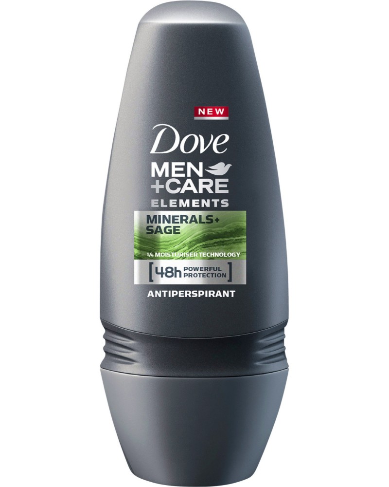 Dove Men+Care Elements Minerals + Sage Antiperspirant Roll-On -        "Men+Care Elements" - 