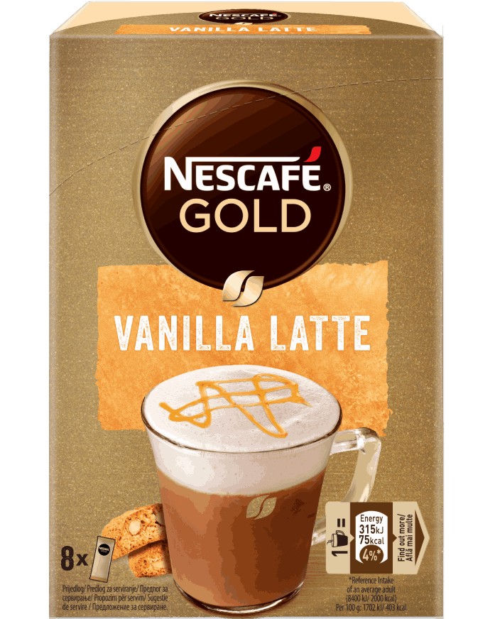   NESCAFE Gold Vanilla Latte - 8 ,  - 