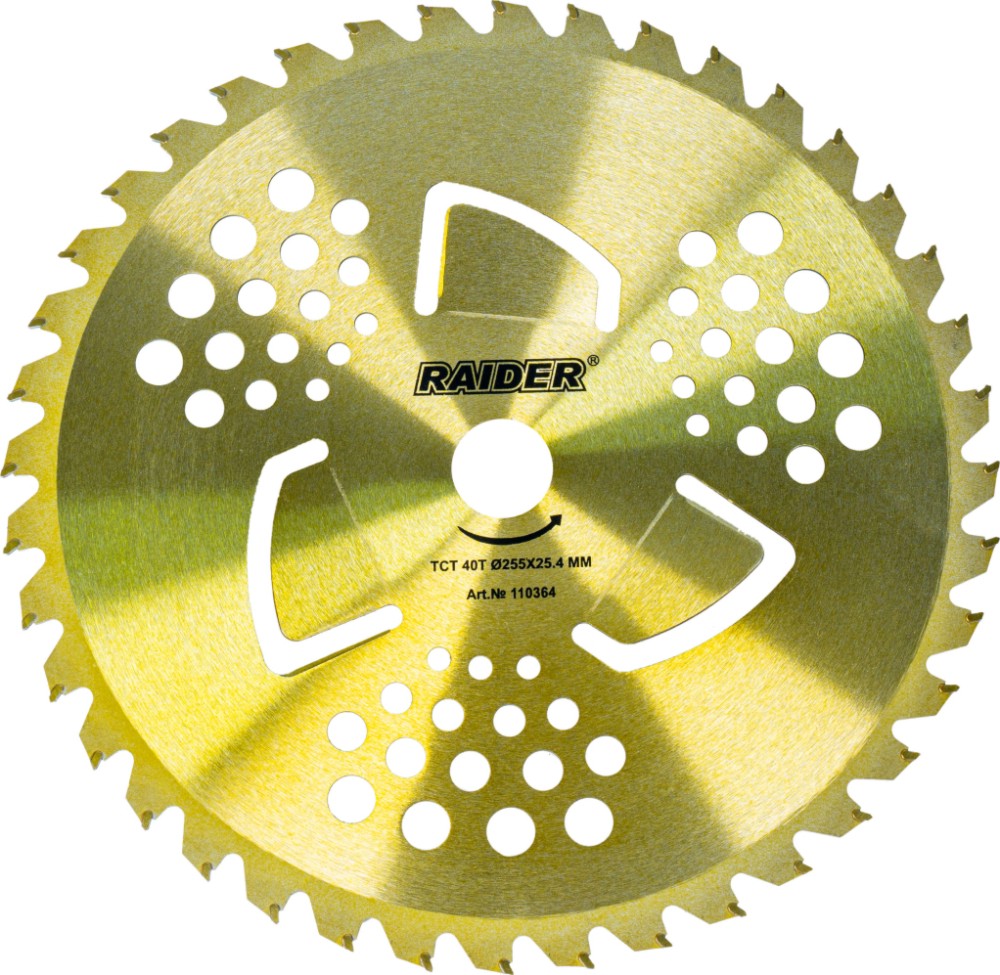���� �� ������ Raider 40TCT - � �������� ∅ 255 x 25.4 mm � 40 ���� �� ������� Garden Tools - 
