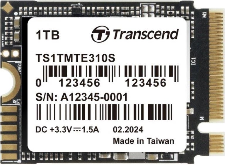 SSD памет Transcend 310S NVMe PCIe Gen 4.0 x4 SSD памет Transcend 310S NVMe PCIe Gen 4.0 x4 - 1 TB, четене 5000 MB/s, запис 3500 MB/s, 3D NAND -