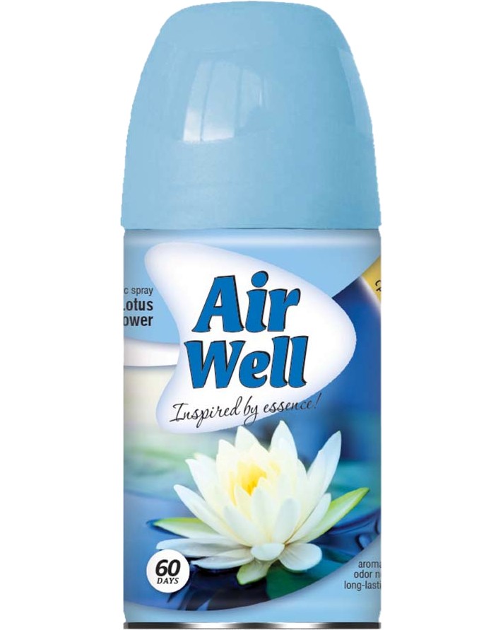 Пълнител за ароматизатор Air Well Lotus Flower Пълнител за ароматизатор Air Well Lotus Flower - 250 ml, с аромат на лотус - продукт