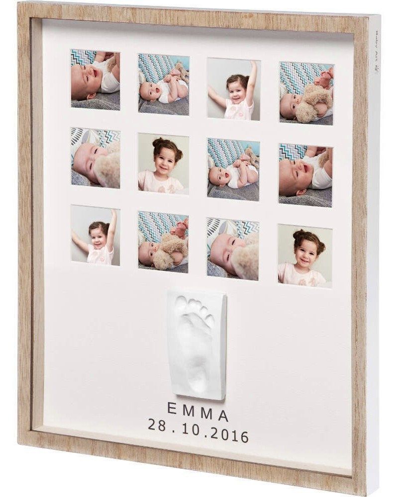 Дървена рамка за снимки и отпечатък Baby Art My Very First Year - От серията Wooden - продукт