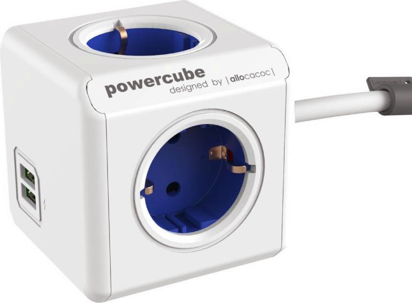 ����������� � 4 ������ � 2 USB ������ Allocacoc PowerCube - � ������� �� ������ 1.5 m �� ������� Extended - 