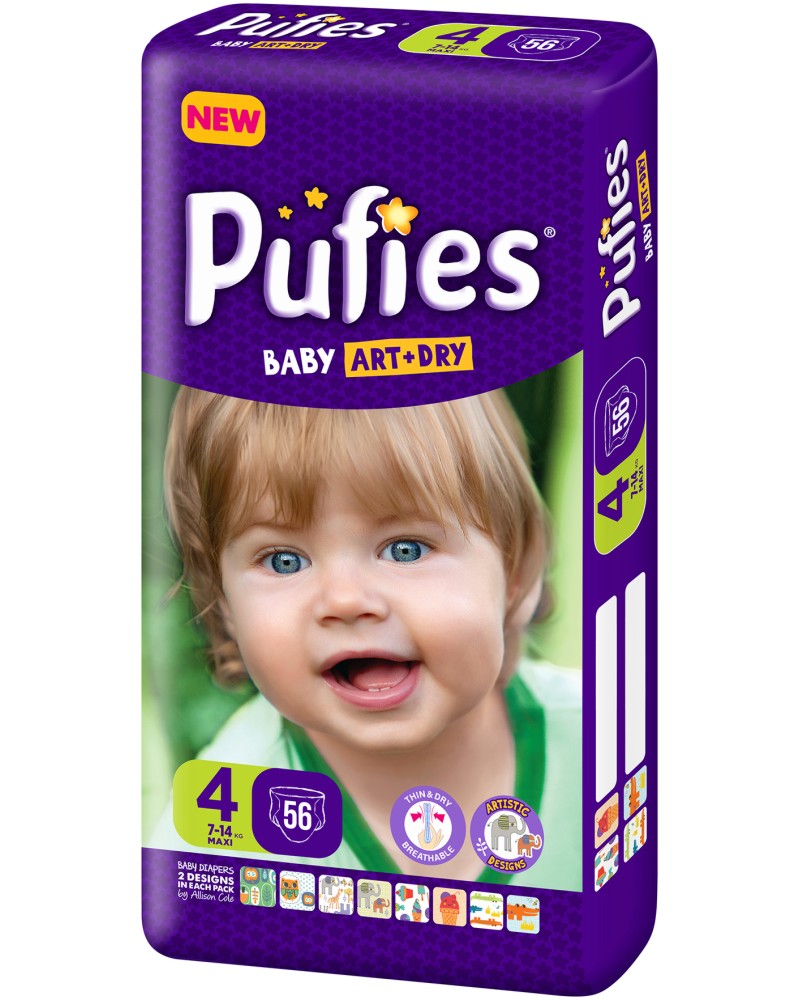 Pufies Baby Art & Dry New 4 - Maxi -          7  14 kg - 