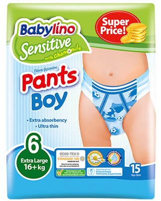 Babylino Sensitive Pants Boy - Junior 6 -          16 kg - 