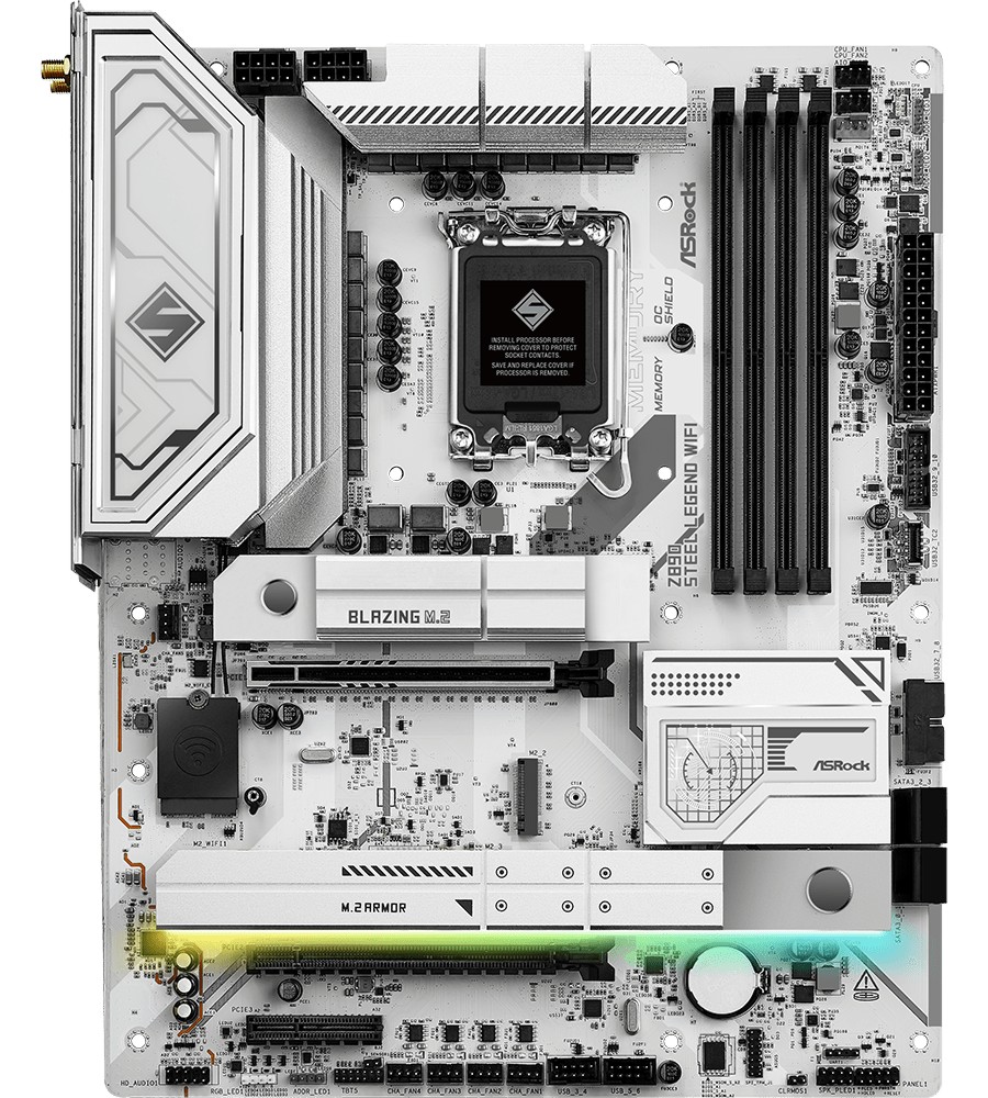 Дънна платка ASRock Z890 Steel Legend WiFi Дънна платка ASRock Z890 Steel Legend WiFi - LGA 1851, Intel Z890, DDR5, ATX -