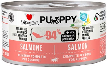 Пастет за кучета Disugual Puppy Пастет за кучета Disugual Puppy - 150 ÷ 6 x 400 g, със сьомга, от 1 до 15 месеца - храна