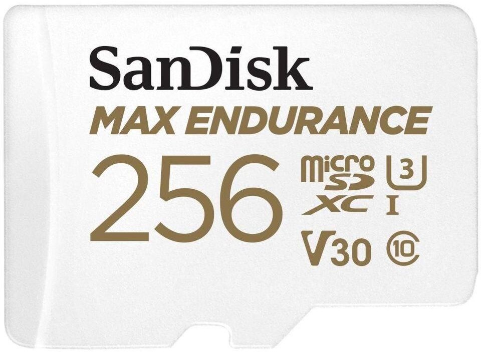 Micro SDXC   256 GB SanDisk - Class 10, U3, V30, A1  SD    Max Endurance - 