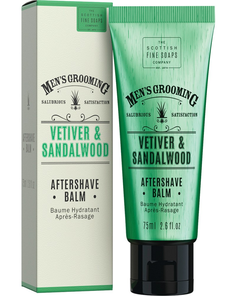 Scottish Fine Soaps Men's Grooming Vetiver & Sandalwood Aftershave Balm -       Men's Grooming - 