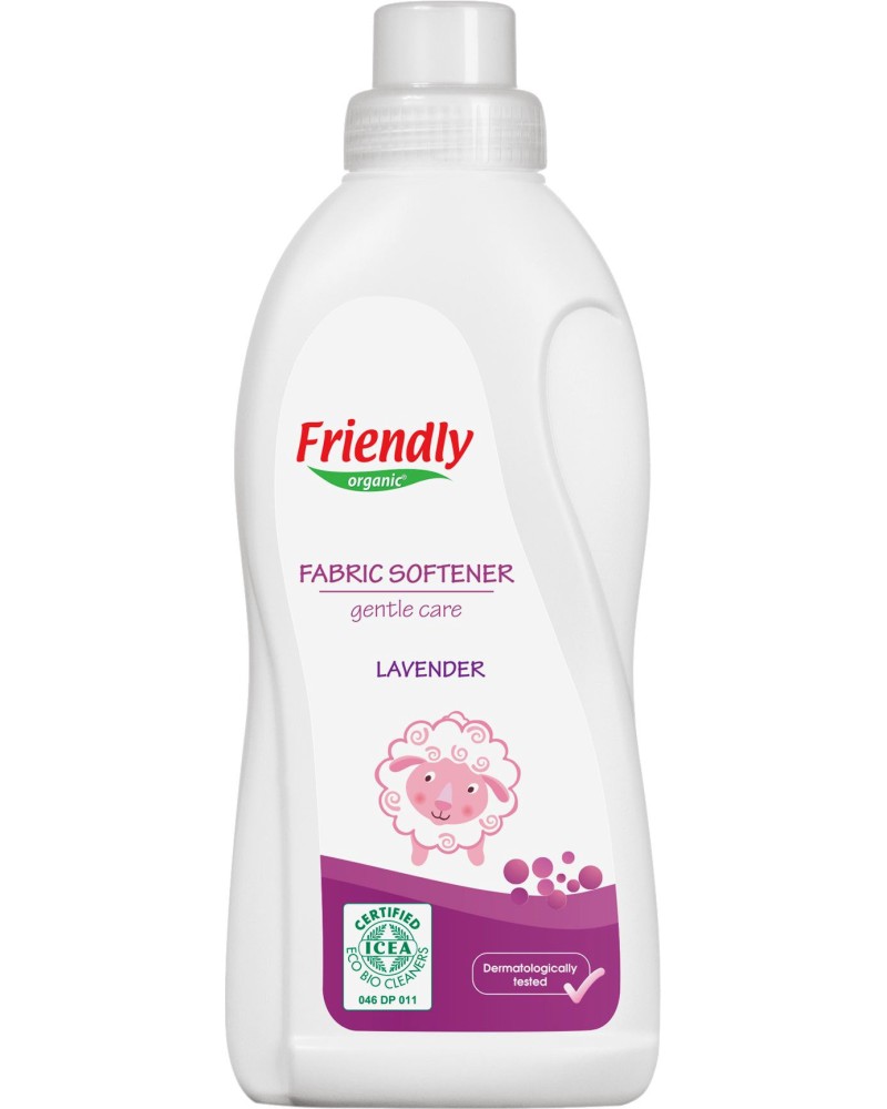 Омекотител за бебешки дрешки Friendly Organic - 750 ml, с лавандула - продукт