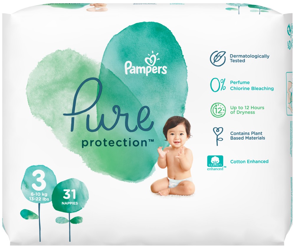 Pampers Pure Protection 3 -          6  10 kg - 