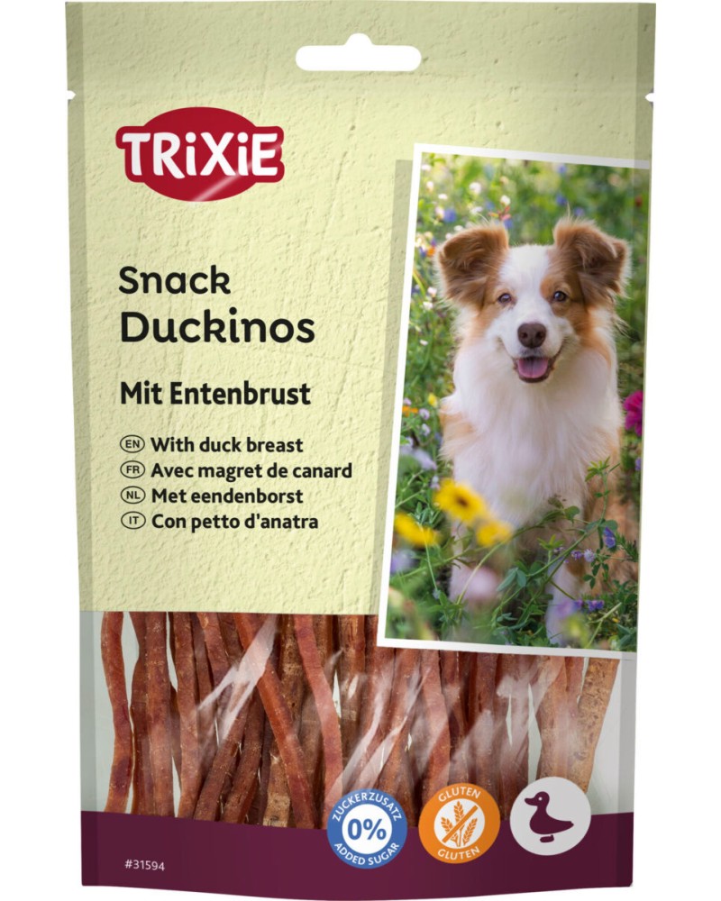 Лакомства за кучета Trixie Duckinos Лакомства за кучета Trixie Duckinos - 80 g, с патешки гърди - храна