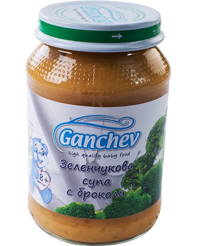 Зеленчукова супа с броколи Ganchev - 190 g, за 8+ месеца - пюре