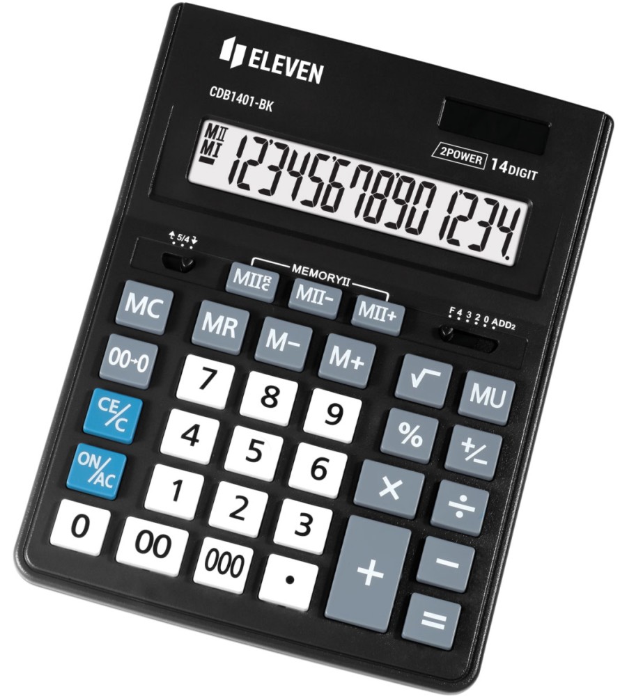 Настолен калкулатор 14 разряда Eleven 14 DIG-CDB1401BK Настолен калкулатор 14 разряда Eleven 14 DIG-CDB1401BK -