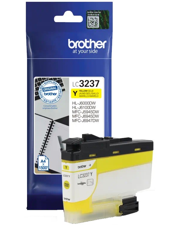 Касета с мастило за принтер Brother LC-3237 Yellow Касета с мастило за принтер Brother LC-3237 Yellow - 1500 страници -