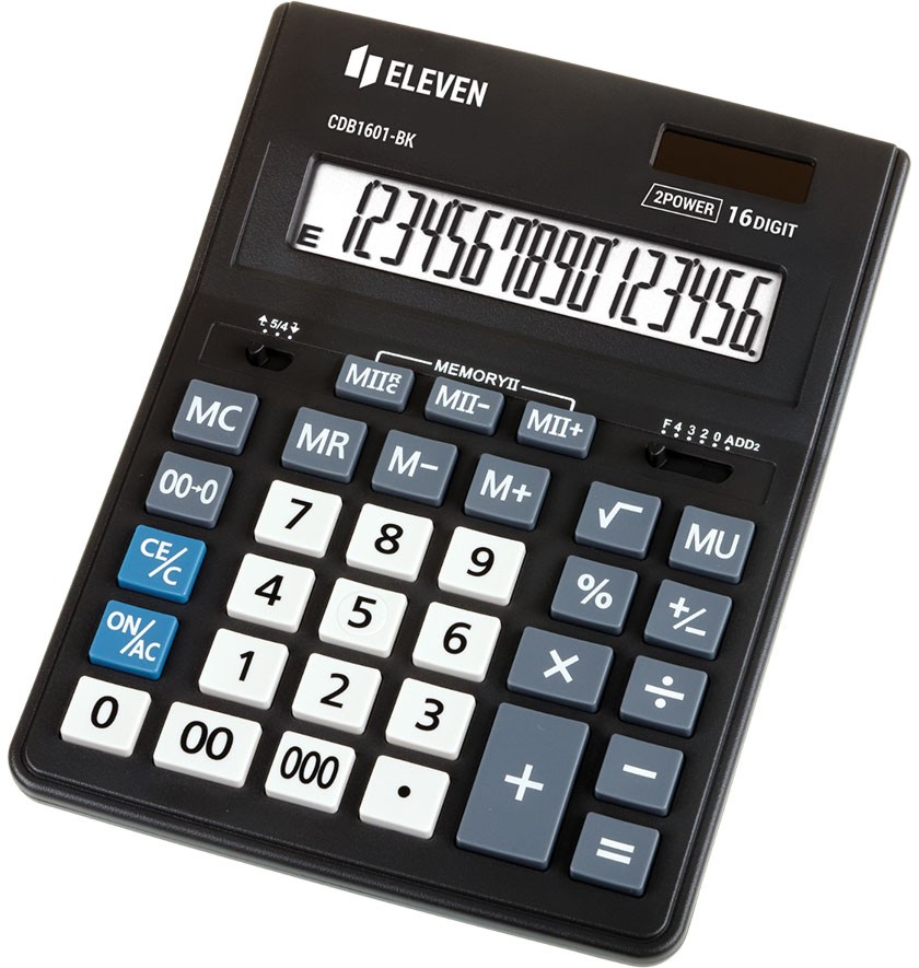 Настолен калкулатор 16 разряда Eleven 16 DIG-CDB1601BK Настолен калкулатор 16 разряда Eleven 16 DIG-CDB1601BK -