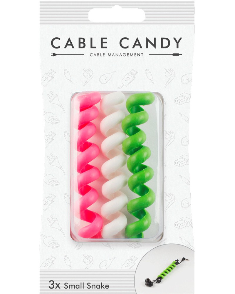 Държачи за кабели Cable Candy Small snake - 3 броя - 