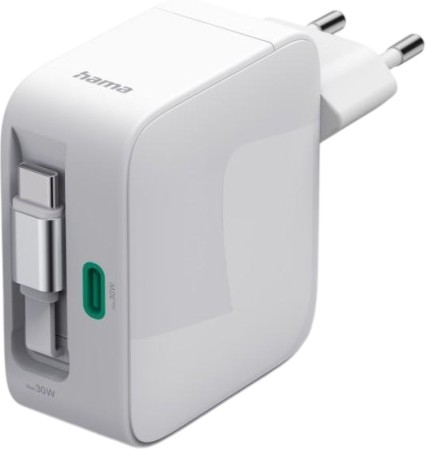 ������� ���������� Hama GaN - 30 W, 2 x USB-C, � ����� - 