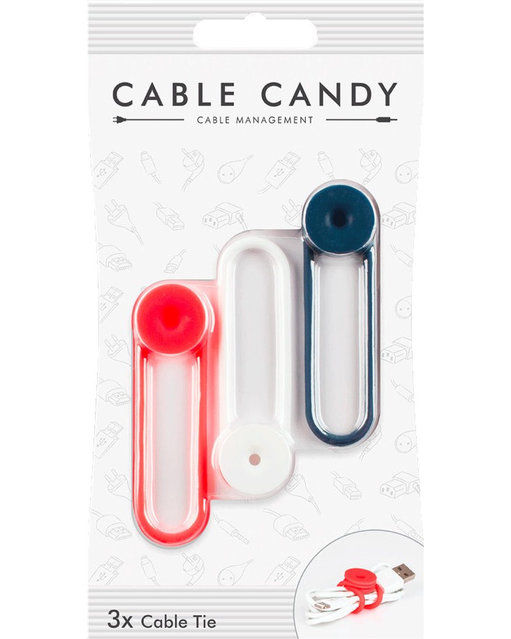 ������� �� ����� Cable Candy Ties - 3 ���� - 