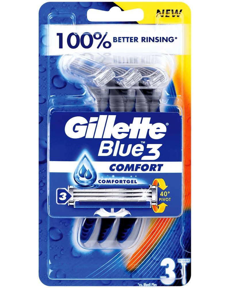 Gillette Blue 3 Comfort -    Blue 3, 3  6  - 