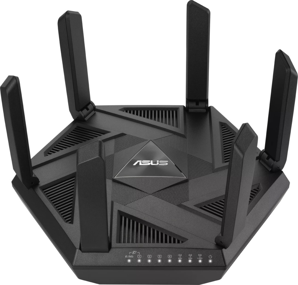 �������� ����� ASUS RT-AXE7800 - 2.4 GHz (574 Mbps), 5 GHz (2402 Mbps), 4 ������ - 