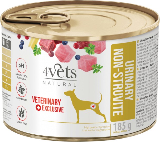 �������� �� ������ � �������� �������� 4Vets Natural Urinary Non-Struvite - 185 � 400 g - �����