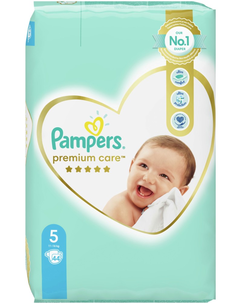 Пелени Pampers Premium Care 5 Пелени Pampers Premium Care 5 - 17÷88 броя, за бебета 11-16 kg - продукт