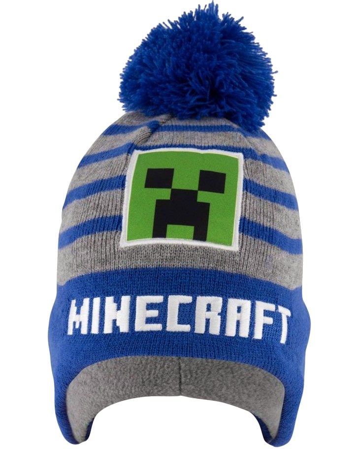 Детска зимна шапка - На тема Minecraft - продукт