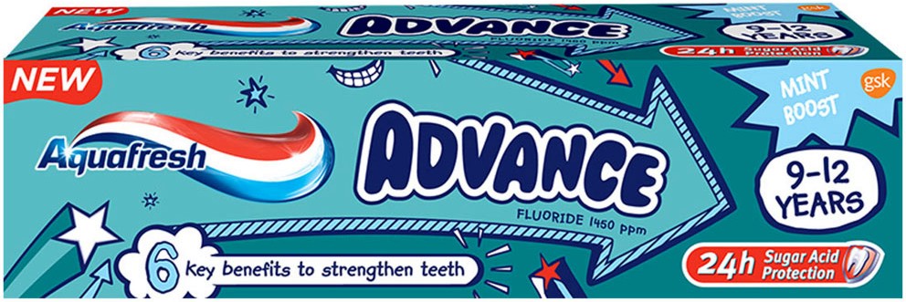 Aquafresh Advance Kids Toothpaste -    , 9-12  -   