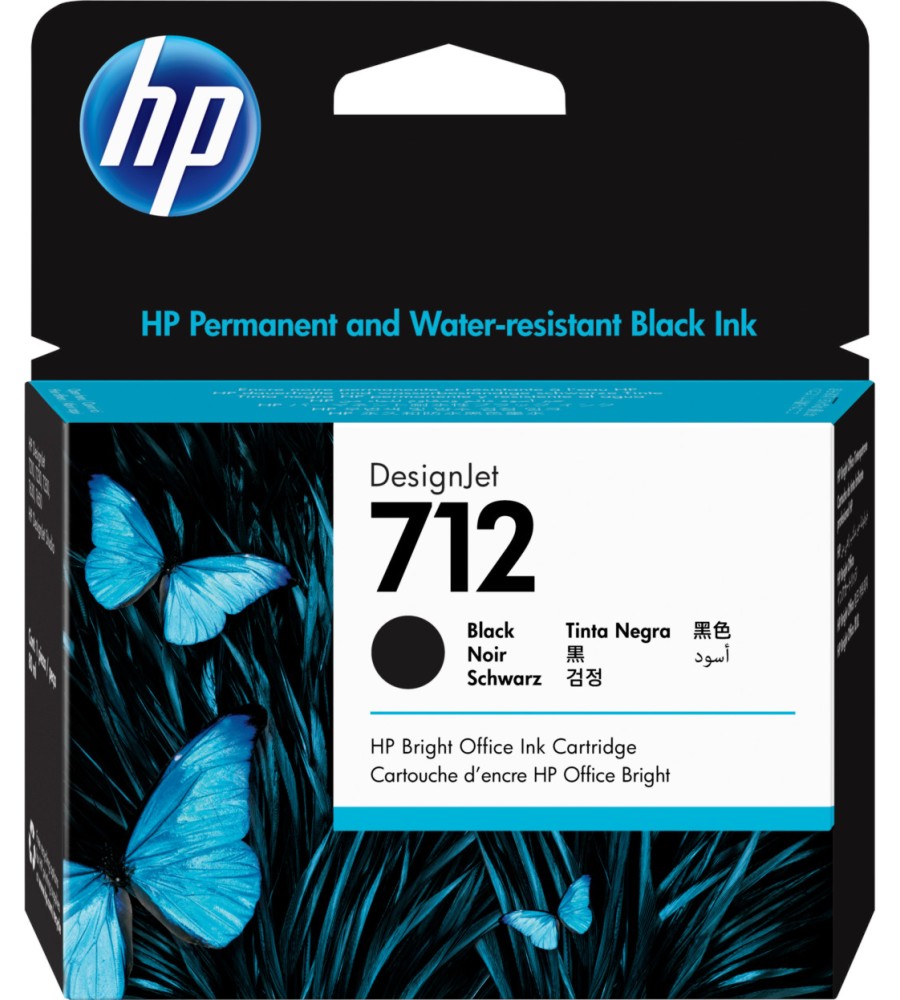Касета с мастило за принтер HP 712 Black Касета с мастило за принтер HP 712 Black - 80 ml -