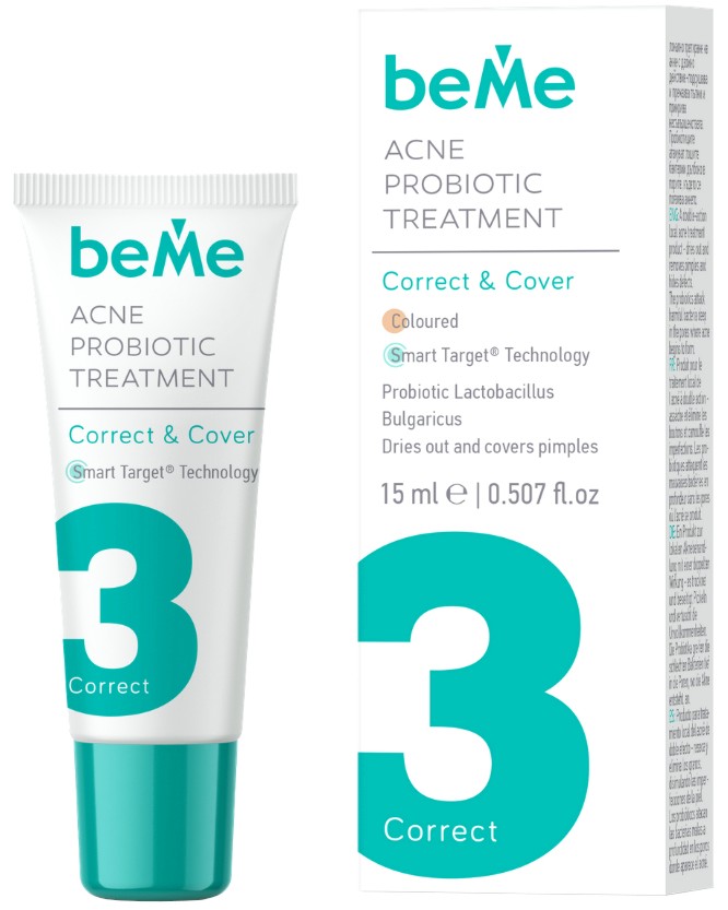 beMe Acne Probiotic Treatment Correct & Cover -      - 