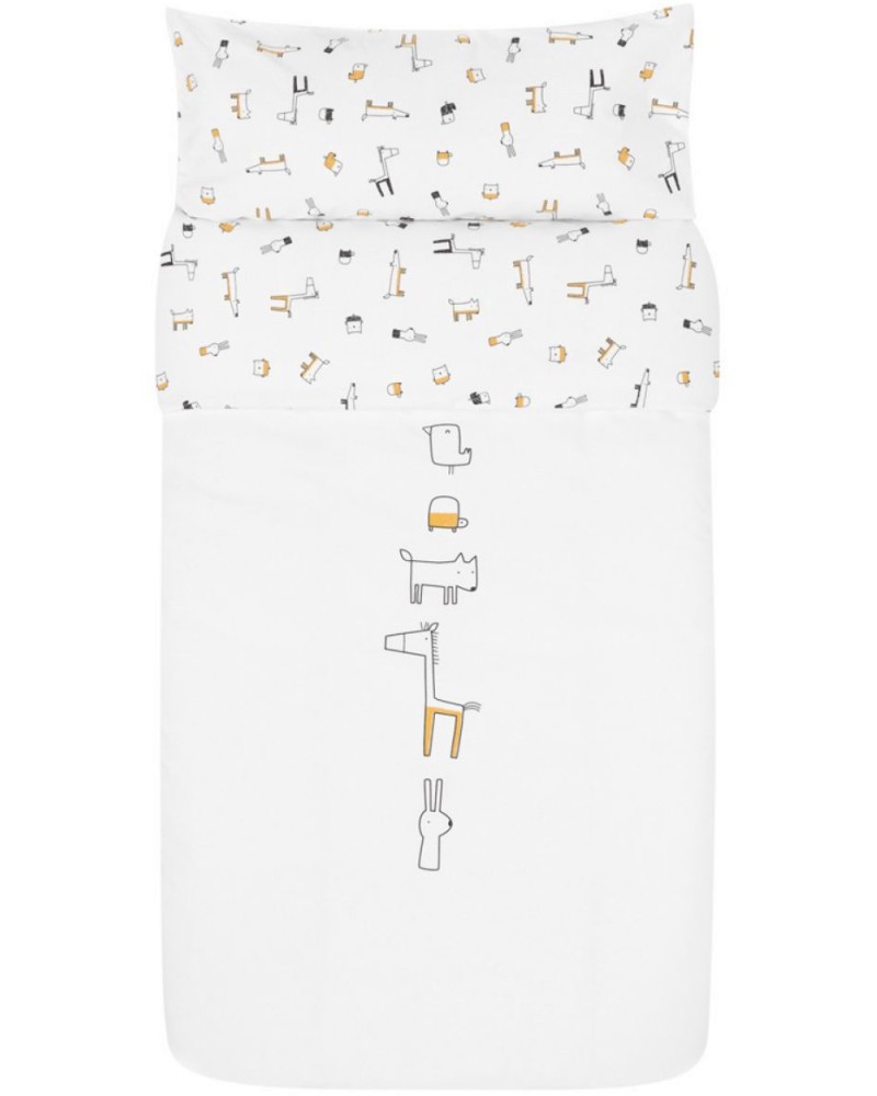 Бебешки спален комплект 3 части Petit Praia Бебешки спален комплект 3 части Petit Praia - За матрак 70 x 140 cm, от серията Animals - продукт