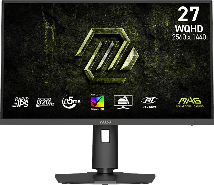 Монитор MSI MAG 274QPF X32 Монитор MSI MAG 274QPF X32 - 27", Rapid IPS, 320 Hz, 2560 x 1440, 0.5 ms, 2 x HDMI, DisplayPort, AMD FreeSync Premium, NVIDIA G-Sync Compatible -