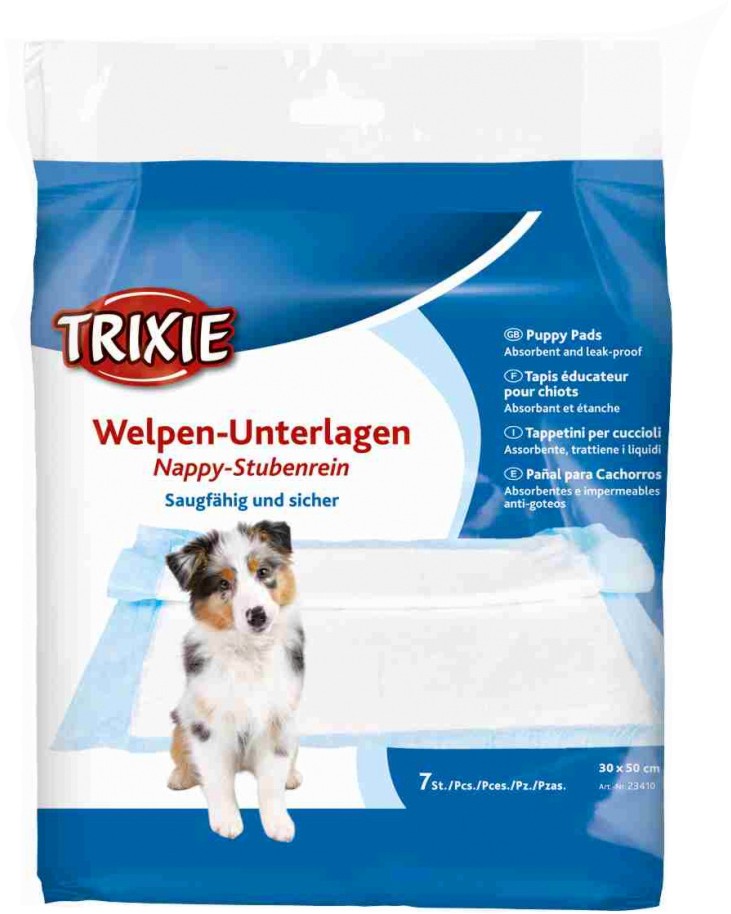 Хигиенни постелки за кучета Trixie Hygiene Pad Nappy Хигиенни постелки за кучета Trixie Hygiene Pad Nappy - 7 броя с размери 30 x 50 cm - продукт