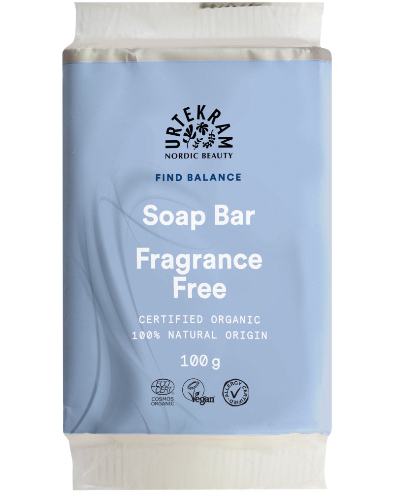 Urtekram Fragrance Free Soap Bar -       No Perfume - 