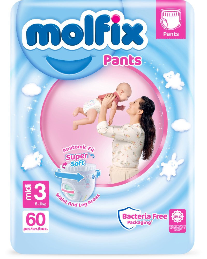  Molfix Pants 3 Midi - 60 ,   6-11 kg - 