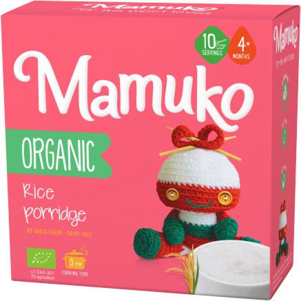 Био безмлечна каша с ориз Mamuko - 240 g, за 4+ месеца - продукт
