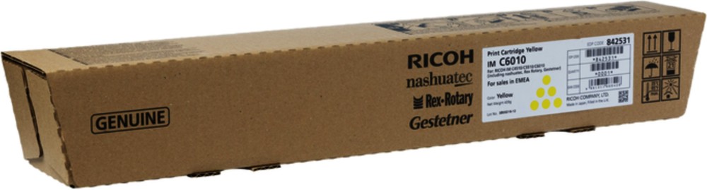 Тонер RICOH 842531 Yellow Тонер RICOH 842531 Yellow - 28000 страници -