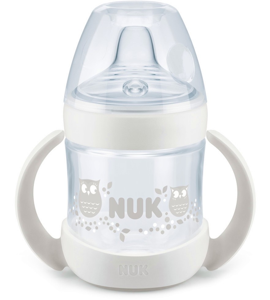 Неразливаща се преходна чаша NUK - 150 ml, с мек накрайник, от серията Nature Sense, 6-18 м - чаша