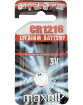 Бутонна батерия CR1216 - Литиева 3V - 1 брой - батерия