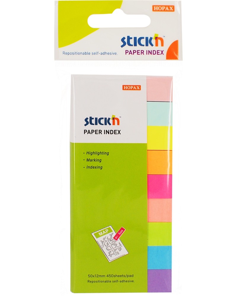 ������������� ������� ������� Stick'n - 9 ����� x 50 ������� � ������� 5 x 1.2 cm - 