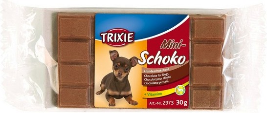 Шоколад за кучета Trixie Schoko Mini Шоколад за кучета Trixie Schoko Mini - 2 x 15 g, за дребни и малки породи - храна