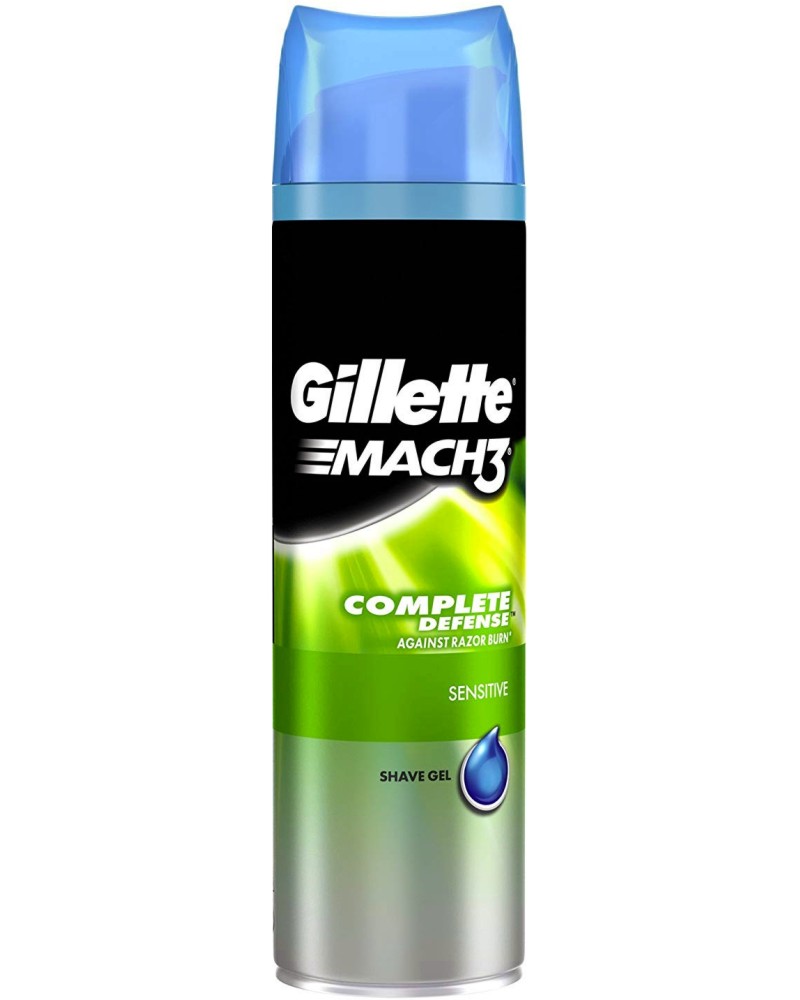 Gillette Mach 3 Complete Defence Sensitive Shave Gel -         Mach 3 - 
