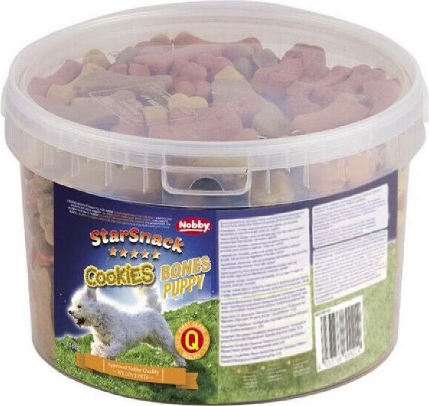 Бисквити за кучета Nobby Cookies Bones Puppy Бисквити за кучета Nobby Cookies Bones Puppy - 1.3 и 10 kg, за подрастващи, от серията StarSnack - храна